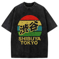 japanese washed t-shirt for streetwear