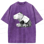 japanese capybara skateboard t-shirt streetwear