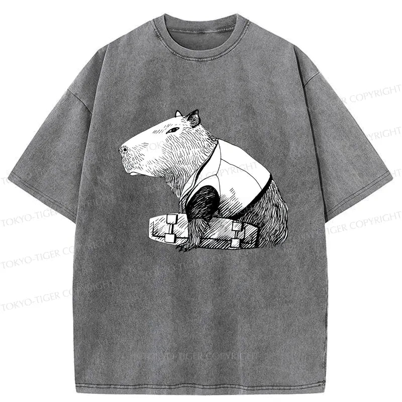vintage capybara tee for casual wear