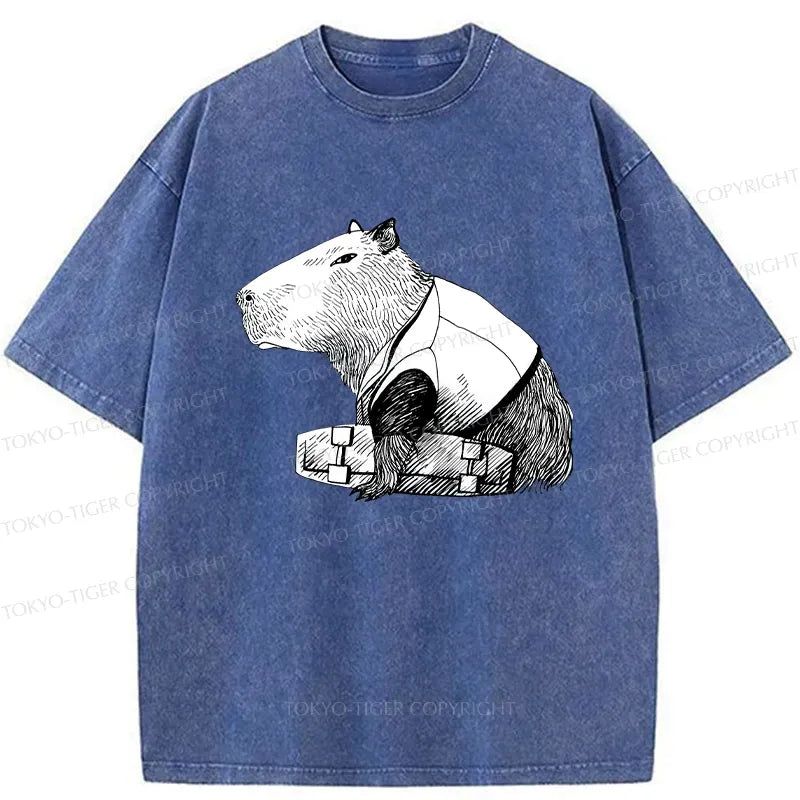 vintage capybara tee for casual wear