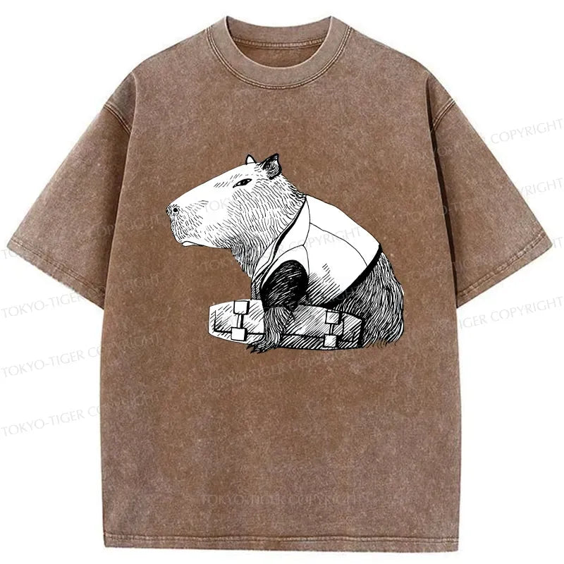 vintage capybara tee for casual wear