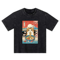 japanese vintage cat ramen kids shirt