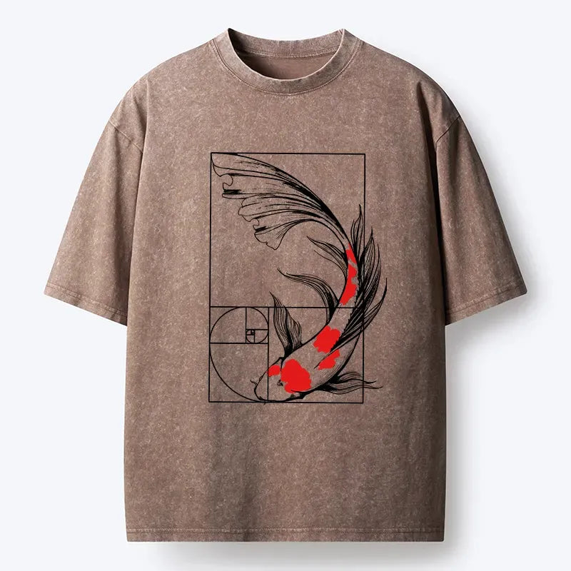 Japanese Koi Washed Unisex T-Shirt