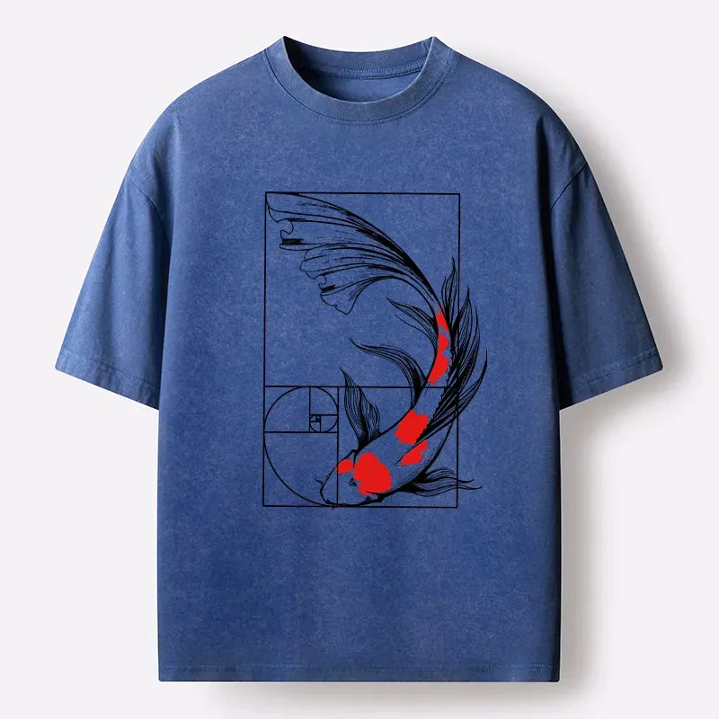 Japanese Koi Washed Unisex T-Shirt