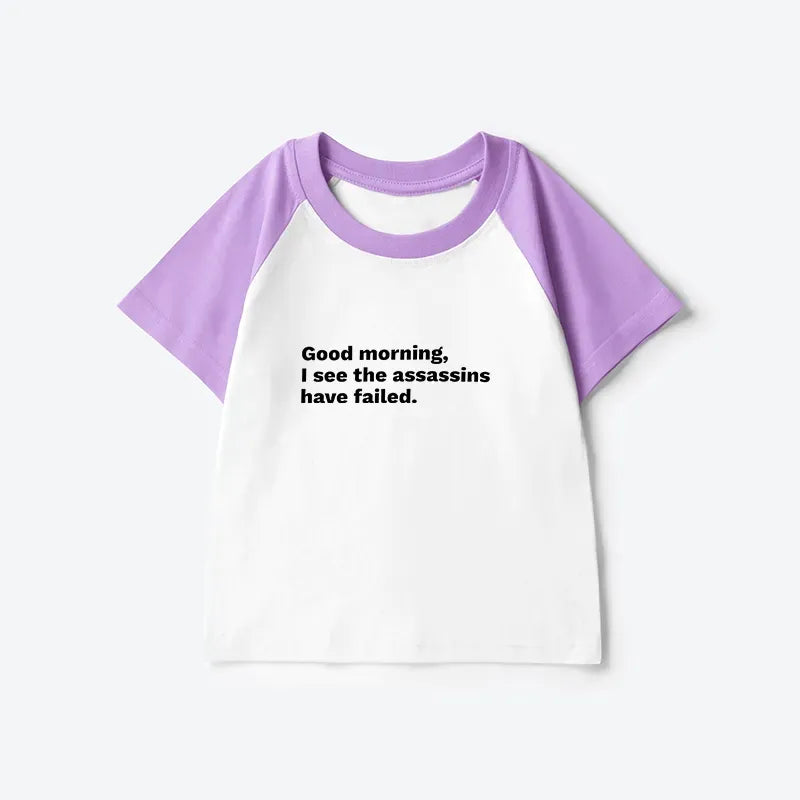 Super Soft Cotton Unisex Kids Raglan T-Shirt