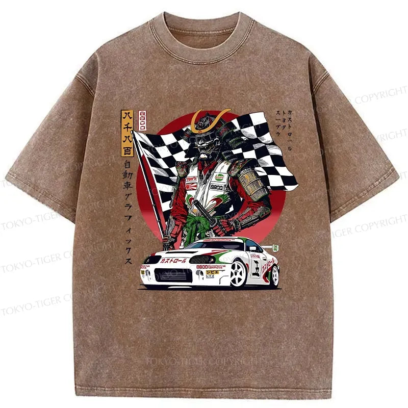 Vintage Washed Samurai T-Shirt Gift for Him
