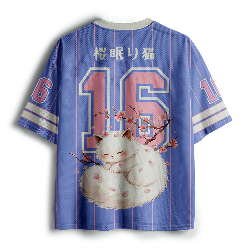 Japanese Cat Mesh Jersey Gift Idea