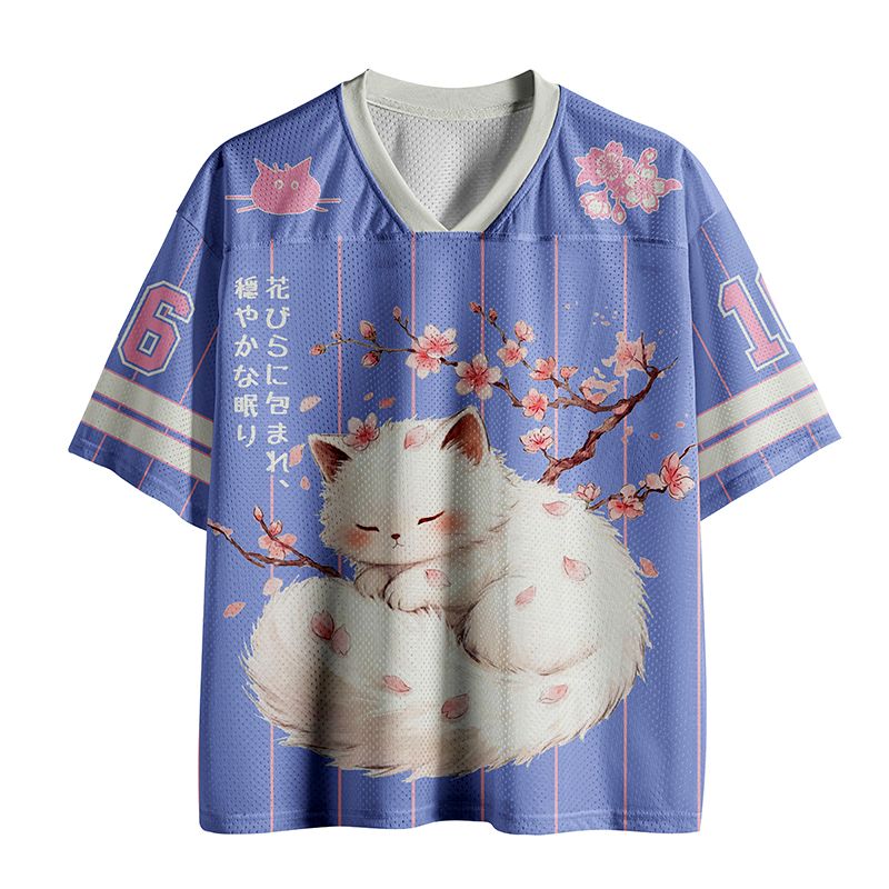 Japanese Cat Mesh Jersey Gift Idea
