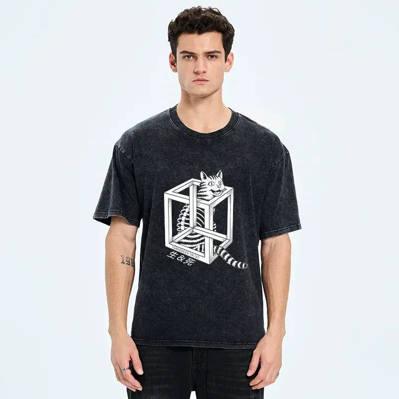 comfortable unisex cat t-shirt on sale