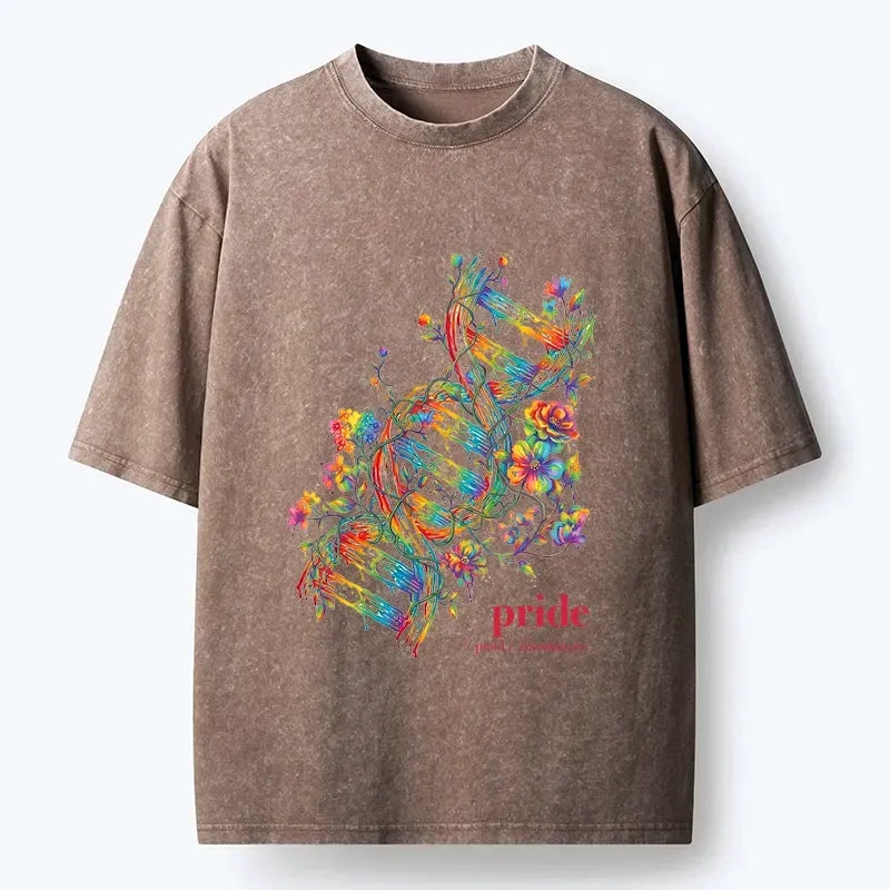 rainbow floral unisex t-shirt for summer festival