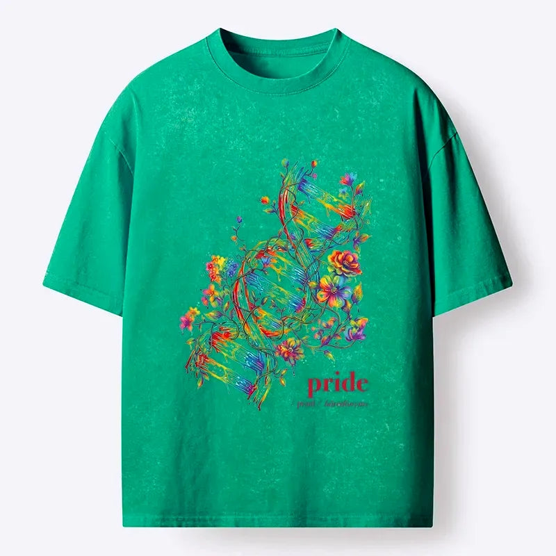 kyoto lion floral rainbow washed t-shirt