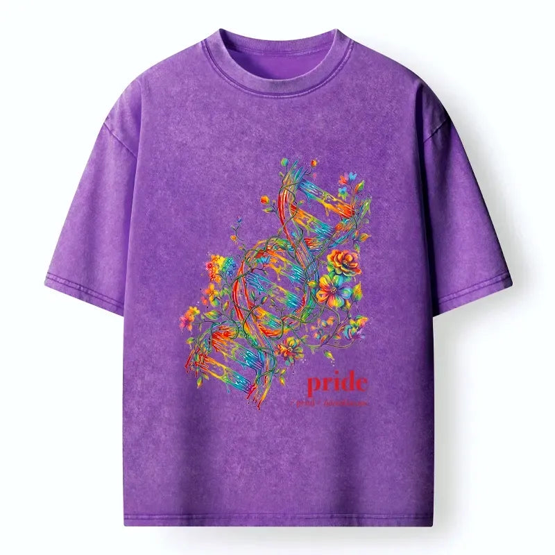 rainbow floral unisex t-shirt for summer festival
