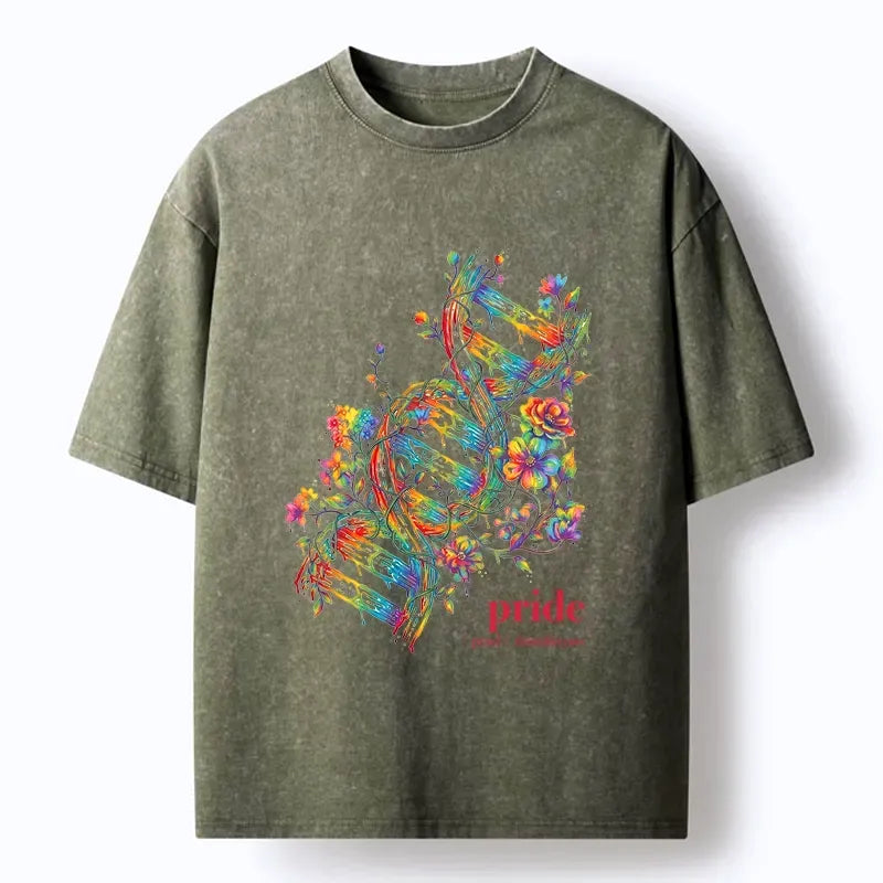 kyoto lion floral rainbow washed t-shirt