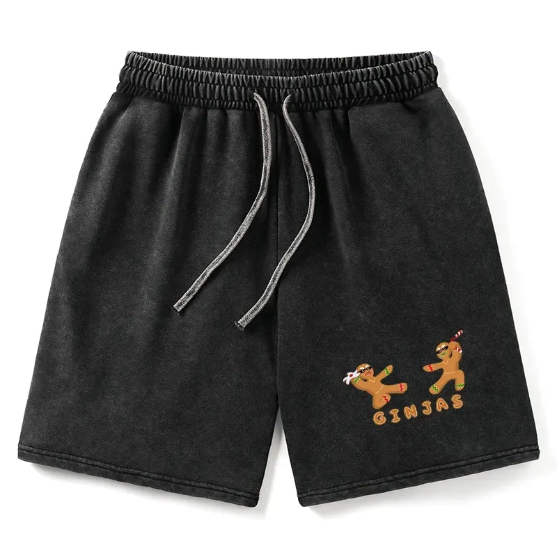 Washed Japanese Shorts for Summer