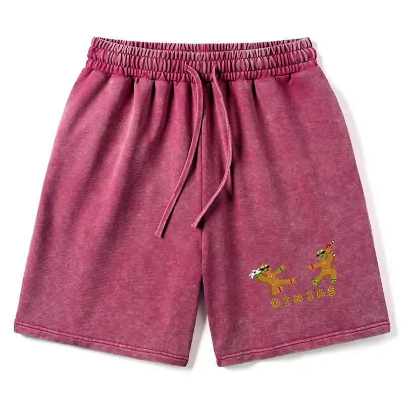 Washed Japanese Shorts for Summer