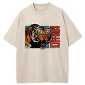 Kyoto-Lion Beware Of Tiger Washed T-Shirt