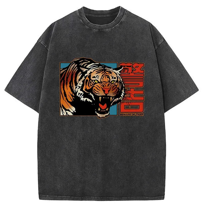 Trending Japanese Tiger Washed T-Shirt