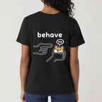 Kyoto-Lion Funny Shiba Refusing To Behave Front Back Classic T-Shirt