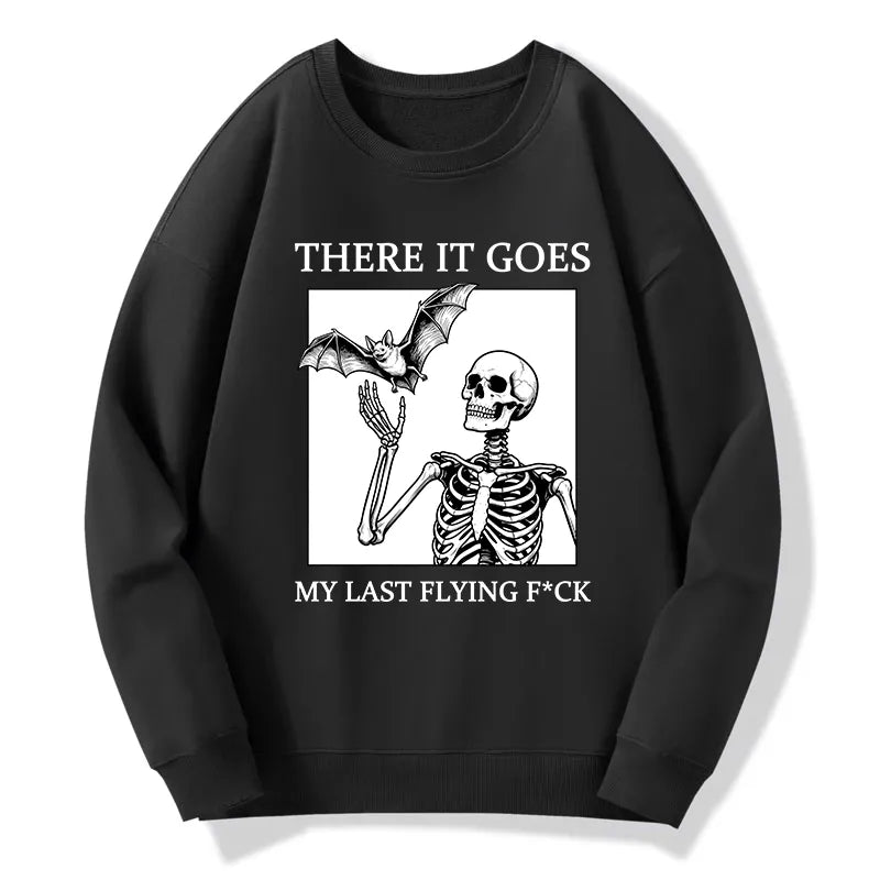 Kyoto-Lion Funny Skeleton Bat Meme Classic Sweatshirt