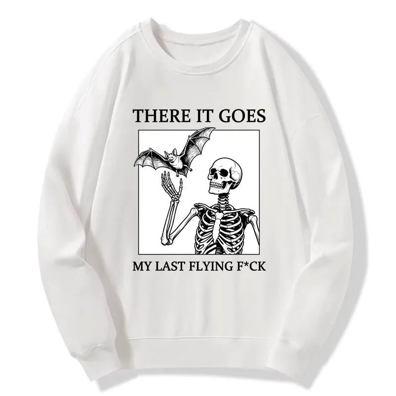 Kyoto-Lion Funny Skeleton Bat Meme Classic Sweatshirt
