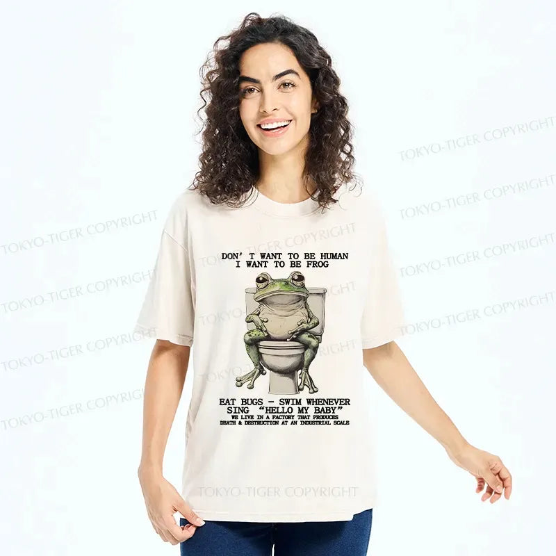 japanese vintage unisex frog t-shirt
