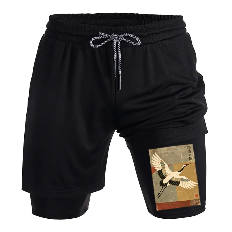 Kyoto-Lion Crane Spirit Training Shorts