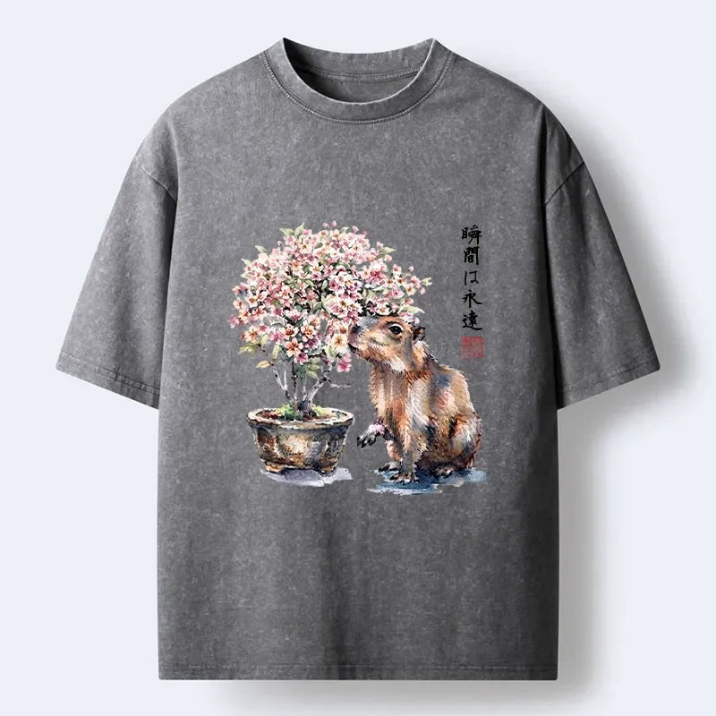 Kyoto-Lion Spring Sakura Art Tee