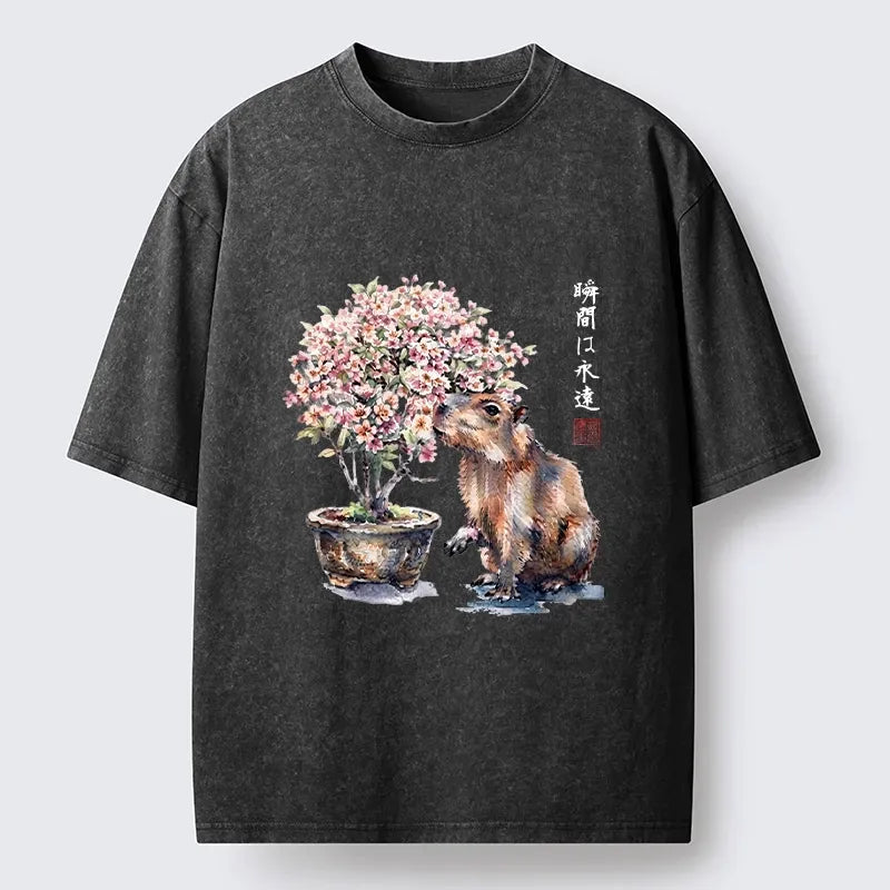 Kyoto-Lion Spring Sakura Art Tee