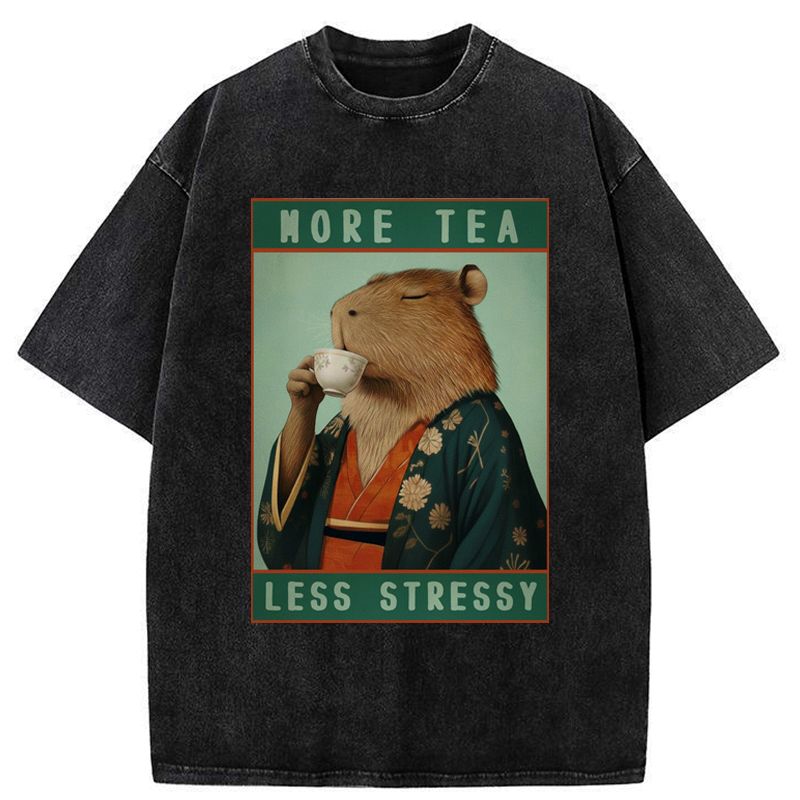 Japanese Washed T-Shirt for Streetwear