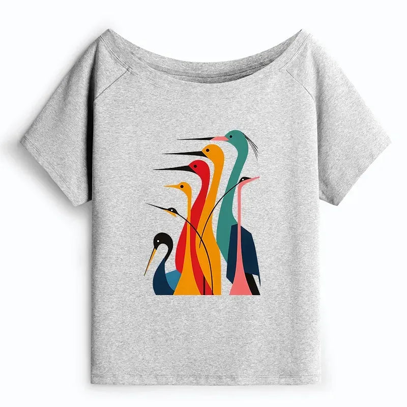 Kyoto Lion Crane Shirt for Women