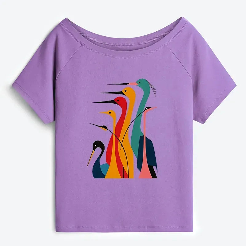 Kyoto Lion Crane Shirt for Women