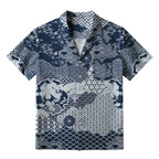 Japanese Floral Aloha Shirt for Summer