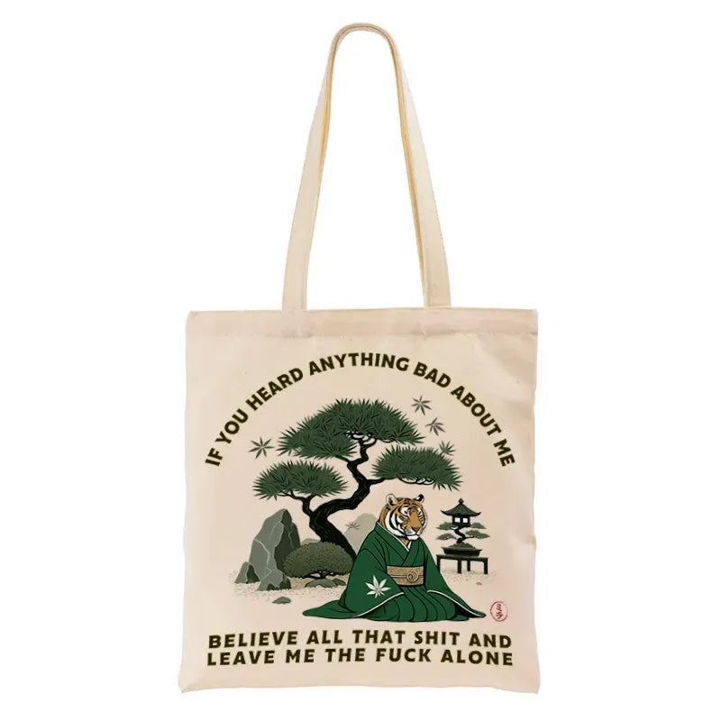 Vintage Ukiyoe Tiger Tote Bag for Gift