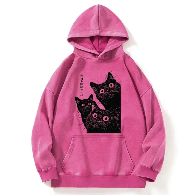 Japanese Vintage Washed Hoodie for Daily Wear