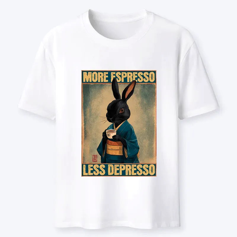 Japanese Rabbit T-Shirt for Daily Wear