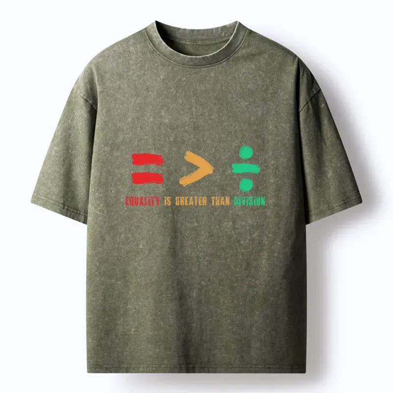Kyoto-Lion Equality Is Greater Than Average Washed T-Shirt