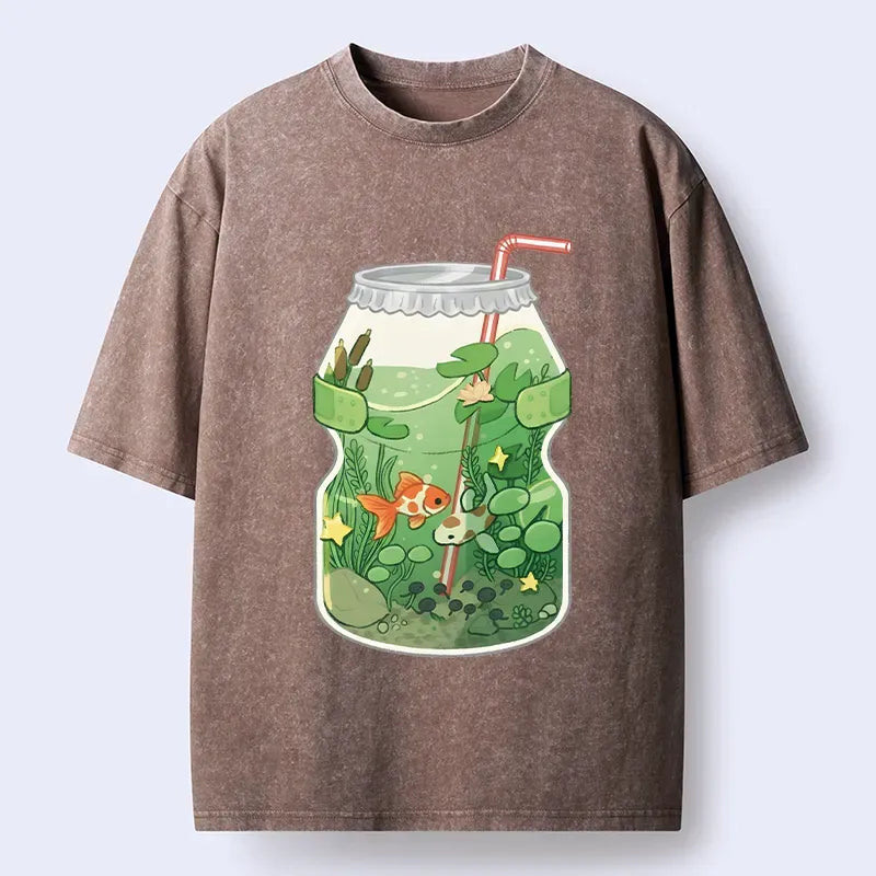 Kyoto Lion world in a bottle tee for gift idea