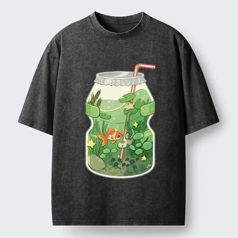 Kyoto Lion world in a bottle tee for gift idea