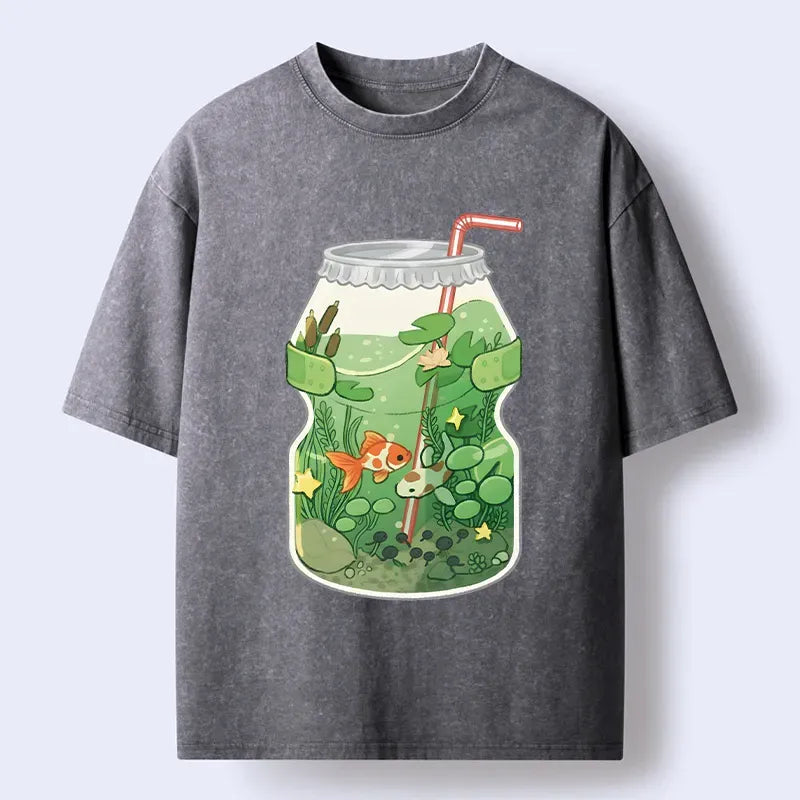 Kyoto Lion world in a bottle tee for gift idea