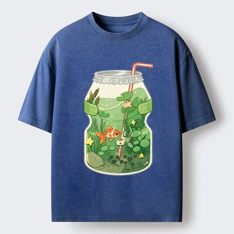 Kyoto-Lion World In A Bottle Washed T-Shirt