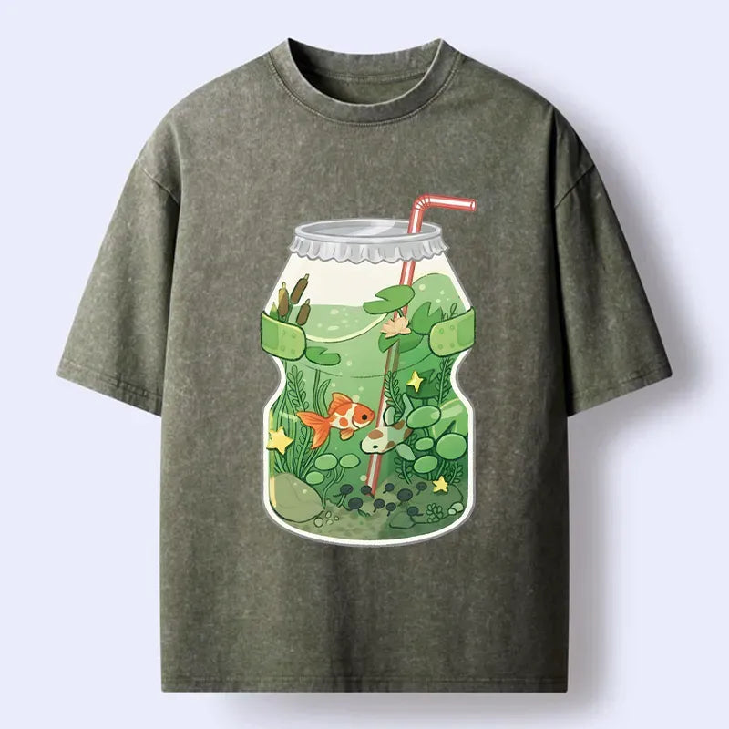 Kyoto Lion Japanese vintage t-shirt for daily wear