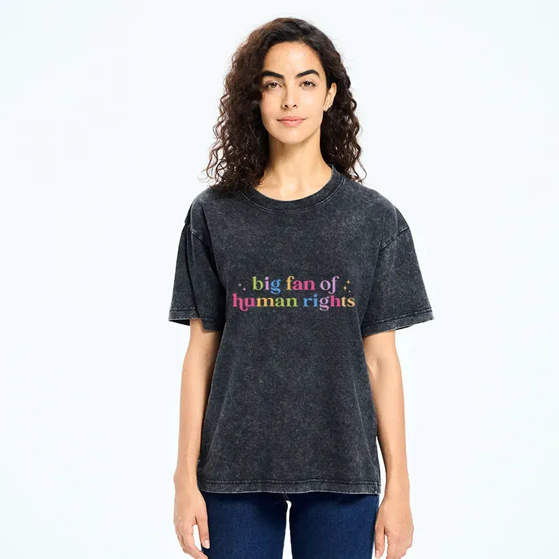 Kyoto-Lion Human Right Washed T-Shirt