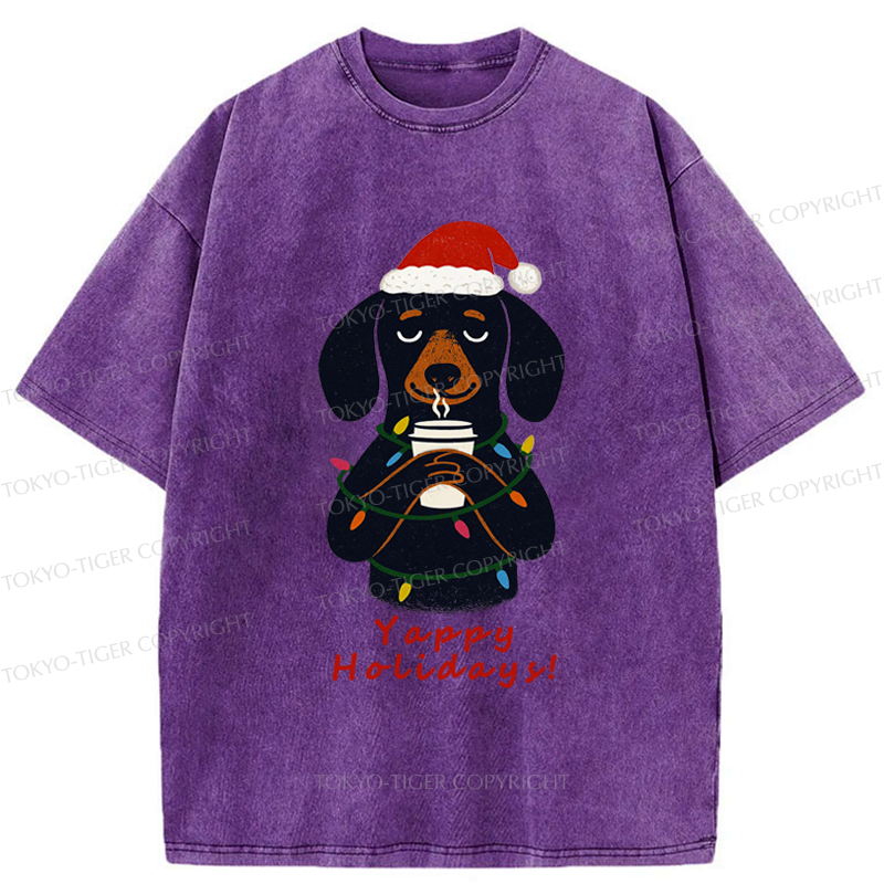 Kyoto-Lion Yappy Holidays Washed T-Shirt