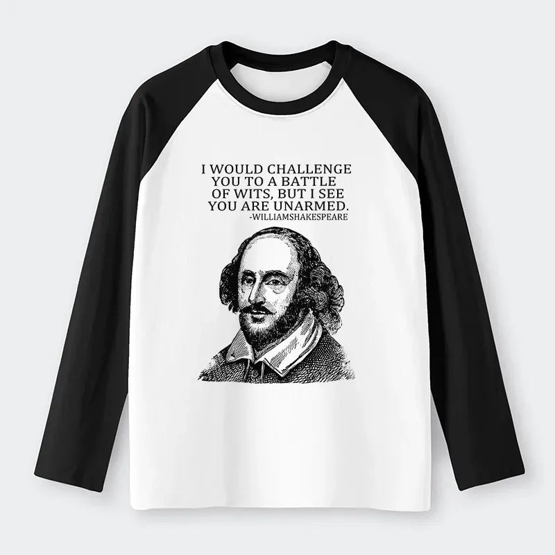 Kyoto-Lion Your Intelligence Is Inferior To Mine Raglan Long Sleeve T-shirt