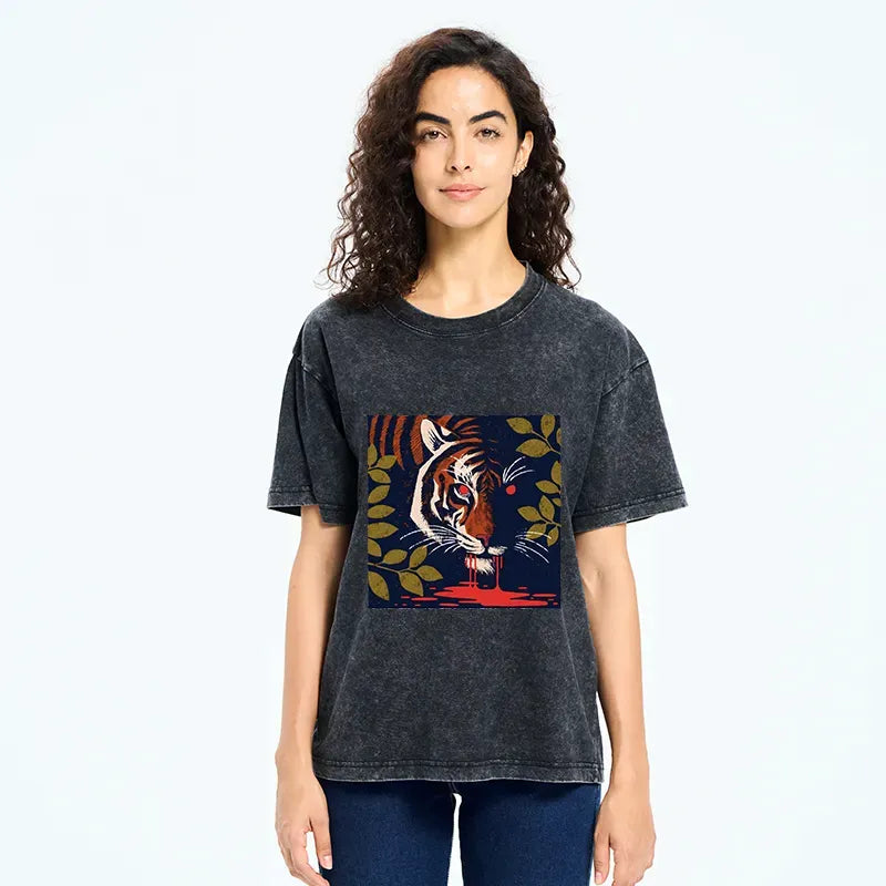 Japanese Tiger Washed T-Shirt