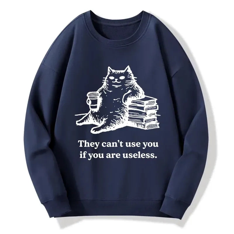 Kyoto-Lion Cat Proving Uselessness Is A Superpower Classic Sweatshirt