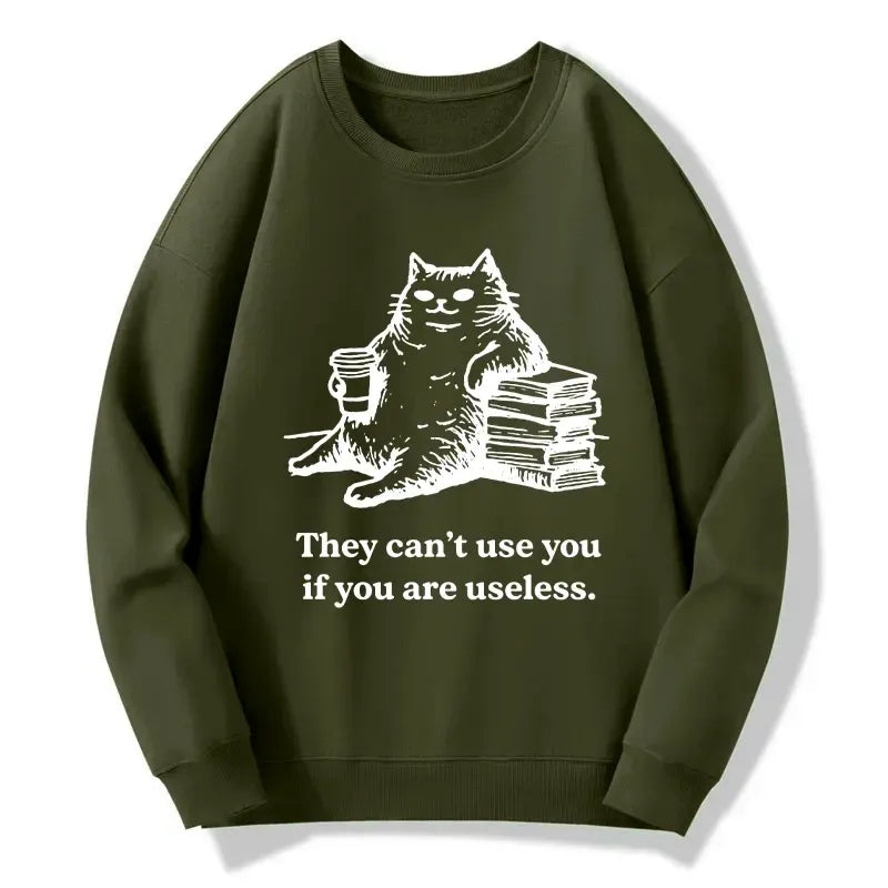 Kyoto-Lion Cat Proving Uselessness Is A Superpower Classic Sweatshirt