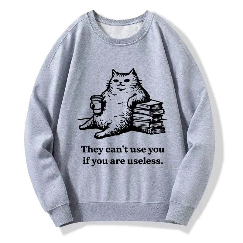 japanese cat classic sweatshirt for men