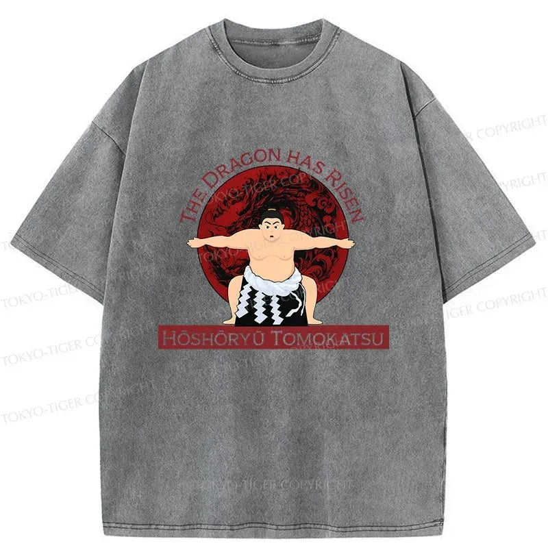 Kyoto-Lion Japan Sumo Wrestler Washed T-Shirt