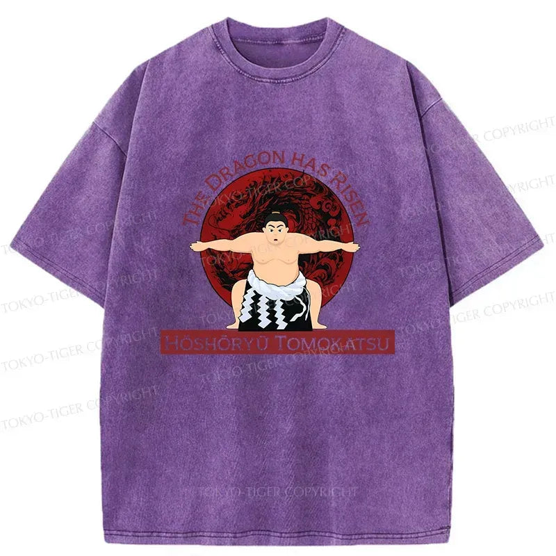 Kyoto-Lion Japan Sumo Wrestler Washed T-Shirt